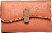[SKUZA] Wallet,Card Bag,Fashion Women Purse Medium Coin Purse Ladies Multifuncation Flower Orchid Wallet Girl Card Purse Gift (Color : Khaki) (Black) (Color : Orange)