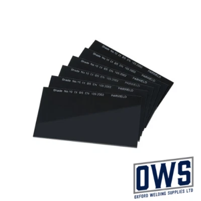 5 x Arc welding lenses 4.1/4 x 2 green or clear glass or polycarbonate lens