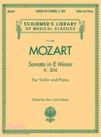在飛比找三民網路書店優惠-Violin Sonata in E Minor, K. 3