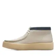 Clarks Mens Wallabee Cup Boot 11 White Nubuck