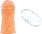 Dog Cat Super Soft Pet Finger Toothbrush Teeth Silicone Brush Care Cleaning, Super Soft Dental Care Brush for Effective Teeth Cleaning, Non-Toxic, Flexible Fit, Promotes Oral Health