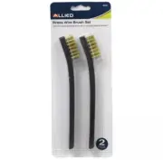 Allied Tools, 2pc. Brass Wire Brush Set (6 sets) Ideal for Battery Terminals
