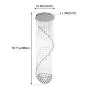 Eli & Co. Lighting Lunarelle Grand Spiral Crystal Chandelier 3CCT – 60cm