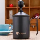 600ml Milk Frother Fine Mesh Manual Operated Hand Pump Foamer Milk Coffee