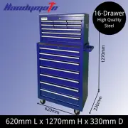 16 Drawer Steel Mobile Toolbox Garage Workshop Tools Organizer Cabinet Trolley