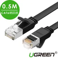 在飛比找Yahoo奇摩購物中心優惠-綠聯 CAT6網路線 Pure Copper版黑色 0.5M