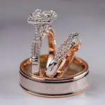 WOOL🔥DIAMOND ENGAGEMENT RING WOMEN GIFT JEWELRY FEMALE RING