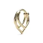 14K Yellow Gold Trinity V Shape Clicker Hoop - Septum, Daith, Earlobe Piercings
