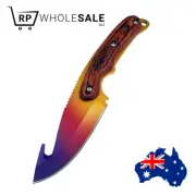FIRE Stainless Steel Tactical Fixed Blade Hunting Gut hook Knife Fishing