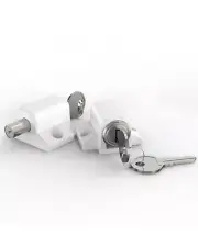 Lock, 2 Pack Sliding Door Window Lock, Push-in Key Lock, Patio Door Locks for...