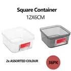36x Assorted Colour Crystal Sort Container Food Home Fridge Storage Organiser