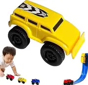 Magnetic Wall Climbing Toy Car, Anowadays Wall Climbing Car, Anti-Gravity Climber Toy for Kids, Inertial Magnetic Levitation, Puzzle Decompression Toys for Boys (Yellow)