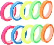 STOBOK Highlighter Tapes Sticky Tabs 10 Rolls Page Markers for Books Reading Tabs