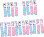 [WRITWAA] 10 Pairs Knee Socks Socks Girl Socks Socks Children Socks for Girl Unicorn Knee Socks Children Girl Knee Socks Unicorn Socks Cute Socks Cute Knee Socks Fabric, As Shown