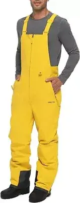 Arctix mens Yellow Essential Insulated Bib Overalls 3XL 32 Inseam snow Zip close