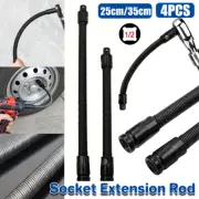4pcs Flexible Socket Extension Rod Set 1/2 Ratchet Drive Long Flex Bar 25cm 35cm