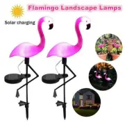 LED Flamingo Solar Lights Lantern Waterproof Garden Lamp for Lawn Yard Patio