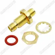 10Pcs Adapter SMA Female to SMA Jack Bulkhead O-ring Panel Mount Connector