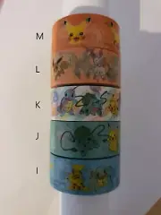 Pokemon Eevee Washi Tapes Pikachu Squirtle Charmander sticky decoration craft