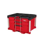 Milwaukee PACKOUT 22" Modular 3-Drawer Toolbox w/ Metal Corners 50 Lbs Capacity