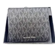 Michael Kors Black Leather Slim Billfold Wallet MSRP $88 NIB