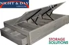 Brand New soho Gas Lift storage bed frame Double Mocha & touch light