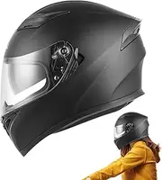WILLAB Motorcycle Hat for Men - Full Face Dual Visor Motocross Hat - Hat for Motorcycles, Scooters & Mopeds, Cycling Hat for Adults Men and Women
