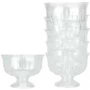 Clear Plastic Ice Cream Cups (Pack of 6)