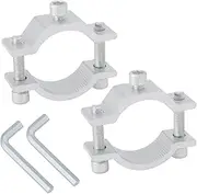 2pcs Motorcycle Light Mounting Bracket Clamps Aluminum Alloy Light Bar Holder Clamp Fit 18-35mm Diameter Motorcycle Bicycle Pipes Tubes Silver