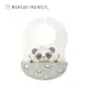 【MARCUS＆MARCUS】動物樂園大口袋寬版矽膠立體圍兜-貓熊