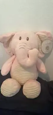 20" Cuddle Pink Elephant Rattle Plush Kelly Baby Stuffed Baby Shower Gift