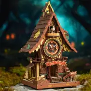 ROKR DIY Cuckoo Clock Mechanical 3D Wooden Puzzle Budding Toys Unique Gift
