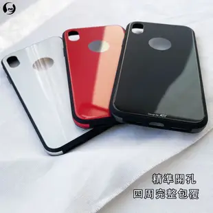 現貨下殺 iPhone 9H鋼化玻璃手機殼 鋁合金邊框 XR XS MAX i7+ i8+ 硬度強化 高防刮耐磨呀