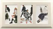 4x6 Inches Triple Photo Frame - White Wooden Tabletop Display,with Three Openings for Displaying 4x6 Pictures collage photo frame Elegant and Premium Home Decor or gift