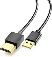 USB to HDMI Cord Cable, (1M / 3.3FT) USB 2.0 Male to HDMI Male Charger Cable Adapter,Used to Charge Devices Such as Hard Drives with HDMI Ports from The USB Port