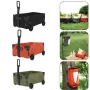 Outdoor Camping Storage Mini Camper Car Tissue DIY Canvas Folding Trolley