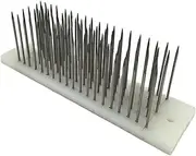 SUZLAZYR 30x8x8.5cm White Stainless Steel Hair Hackle with Needle for Combing Bulk Hair Human Comb Machine Weft Hair Extensions Tools