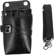 PLAFOPE Leather Scissor Pouch Hairdressing Tools Belt Bag Large Capacity Essential Hair Styling Kit