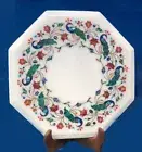 15" Marble side Table Inlay semi precious stones pietradura handmade work
