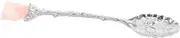 COLLBATH Decorative Retro Alloy Dessert Spoon Vintage Tableware with Inlay for Tea Coffee and Dessert Elegant Spoon for Home Decor and Wedding Accessories