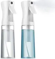 2 Pack Continuous Mist Spray Bottle - 200ml Ultra Fine Water Sprayer for Hair, Plants & Cleaning | Durable Salon-Grade Empty Bottles for Skin Care & Misting (200ml)