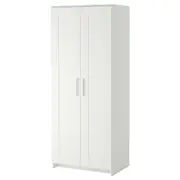 BRIMNES wardrobe with 2 doors, white, 78x190 cm