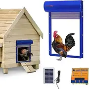 Lvpradior Automatic Chicken Coop Door, Automatic Chicken Door with Timer Control, Manual Control and Solar Control, Chicken Coop Door, Chicken Door Opener for Farmhouse, Garden, Patio