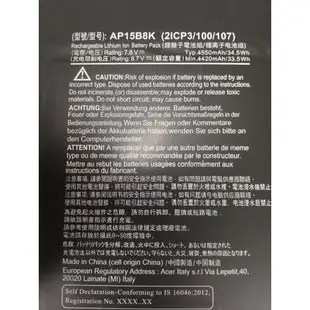 Acer/宏碁Aspire Switch 11 SW5-173 11 SW5-173P AP15B8K原廠筆記本電池