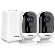 New FHD Wireless Smart Home Security CCTV - 2 X 3MP Battery Cameras