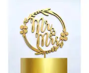 Golden - wooden cake illustration Cake Topper Happy Birthday Decoration Gateau