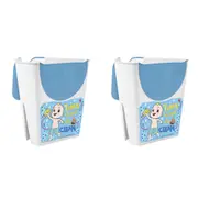 2x Cocomelon Plastic Shampoo Rinser Kids/Child Shower Bathing Cup w/ Handle Blue