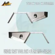 Pair 780mm Flat Aluminium Under Tray Tool Box with Flared Mud Guards