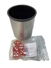 Snap-on Stainless Steel Dice Game Cup With Five Dice SSX15P100 NOS 3/4 FS241