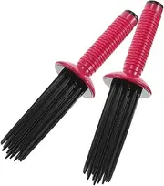 ERINGOGO Enhance Your Curls 2pcs Round Curls Comb Hair Curler Roll Comb Styling Tool for Curly Hair Anti-frizz Volume Easy to Use for Home Travel